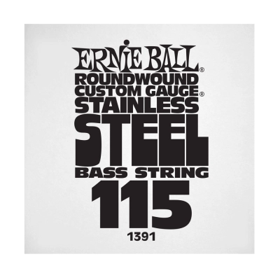 Corde simple pour basse électrique en acier inoxydable Ernie Ball .115