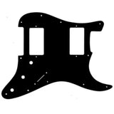 WD Music - Custom Pickguard for Fender 2010-Present Made in Mexico Blacktop Stratocaster HH - Black