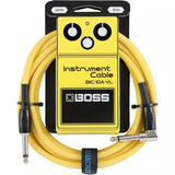 Câble d'instrument BOSS - 10 droit/coudé - Jaune
