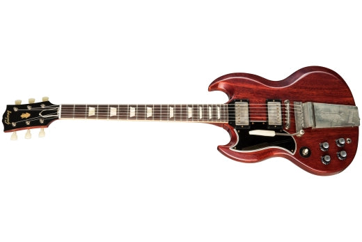 Gibson Custom Shop - Réédition Les Paul SG Standard VOS 1964 avec vibrato Maestro - Cerise (gaucher)