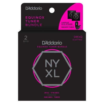 DAddario - Cordes électriques nickelées NYXL0942 (lot de 2) avec accordeur Equinox