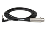 Câble microphone pour caméscope Hosa, XLR-F vers TRS 3,5 mm coudé, 4,57 m (15 pi)