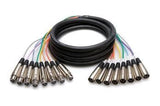 Câble multipaire symétrique Hosa, XLR3F (F) vers XLR3M (M) x 8 - 7 mètres