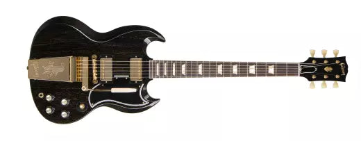 Gibson Custom Shop - Guitare électrique SG Standard Maestro 1964 avec étui rigide - TV Black Gold