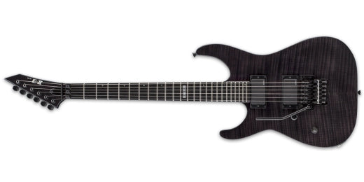 ESP Guitars - Guitare électrique 6 cordes E-II M-II avec table en érable flammé, pour gaucher - Transparent noir