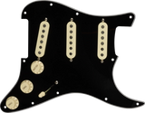 Fender - Pre-Wired Strat Pickguard Original 57/62 SSS 11 Hole PG - Black
