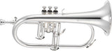 Jupiter - Bugle avec pavillon en laiton rose et déclencheur de 3e piston - Plaqué argent