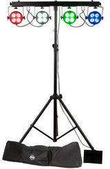 Barre lumineuse American DJ Starbar Wash avec 4 projecteurs PAR LED, pied, pédale et sac de transport
