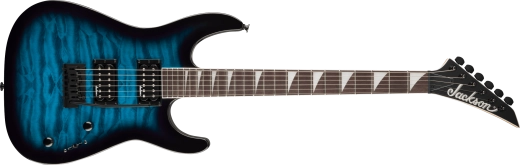 Jackson Guitars - Série JS Dinky JS20 DKQ 2PT, touche amarante - Bleu transparent