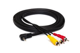 Câble adaptateur Hosa pour caméscope (entrée vidéo composite et audio stéréo, prise TRRS 3,5 mm) - 3 m
