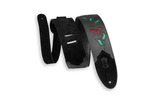 Levys - 2.5 Flowering Vine Strap - Black/Red