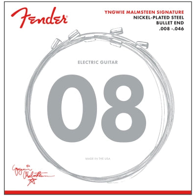 Fender - Cordes pour guitare électrique Yngwie Malmsteen Signature, acier nickelé - Tirants .008-.046