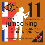 Rotosound - Cordes acoustiques légères en bronze phosphoreux 11-52 - Jeu de 12 cordes