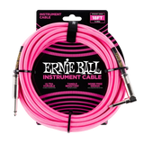 Ernie Ball - 18 Straight/Angle Braided Cable - Neon Pink