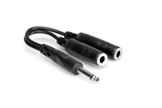 Hosa - Y-Cable Mono 1/4 TS (M) to Dual 1/4 TSF (F)