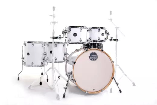 Mapex - Armory Édition Limitée, Pack de 6 Fards (22, 10, 12, 14, 16, SD) - Blanc Arctique