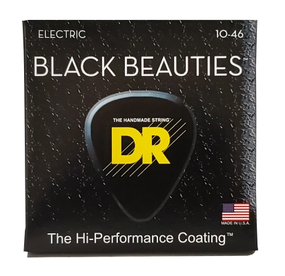DR Strings - Cordes électriques Black Beauty Coated 10-46