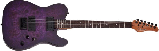Schecter - Guitare électrique PT Standard - Purple Burst Burl