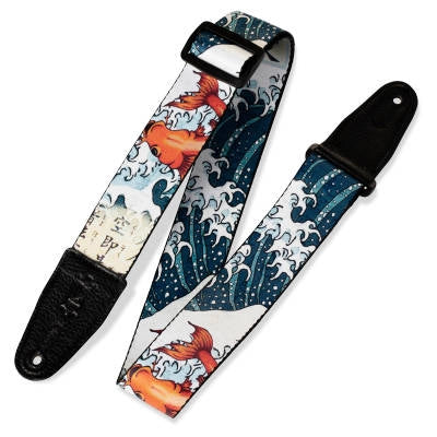Levys - 2 Printed Polyester Guitar Strap - Koi