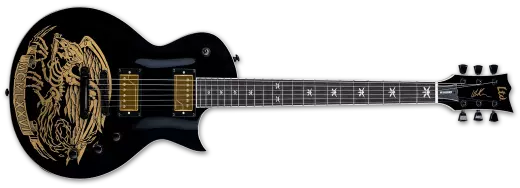 ESP Guitars - Guitare électrique Will Adler Signature LTD Warbird avec étui - Noir et or
