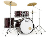 Pearl - Roadshow Batterie 5 pièces (22", 10", 12", 16", grosse caisse) avec accessoires et cymbales - Rouge vin