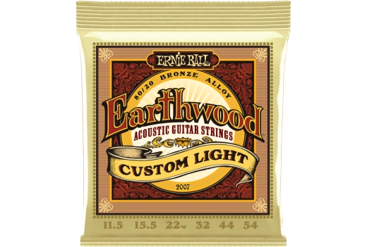 Cordes pour guitare acoustique Ernie Ball Earthwood Custom Light 80/20 - 11,5-54