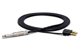 Hosa - Speaker Cable, Hosa 1/4 in TS to Dual Banana, Black Zip, 5 ft