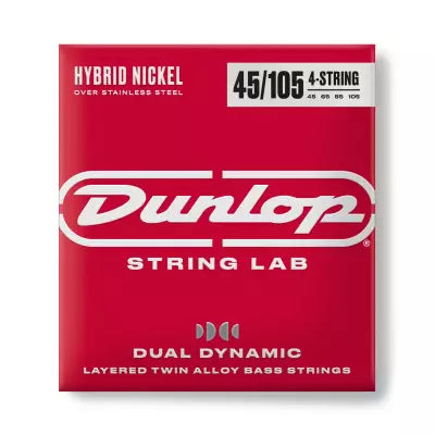 Dunlop - Dual Dynamic Layered Twin Alloy Hybrid Wound Nickel Bass Strings (45-105)