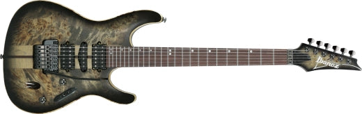 Guitare électrique Ibanez S Premium avec housse - Charcoal Black Burst
