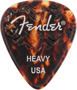 Fender - 351 Shape Wavelength Celluloid Picks, 6-Pack - Heavy, Tortoise Shell