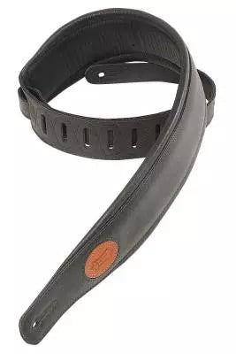 Levys - Garment Leather Guitar Strap - Black