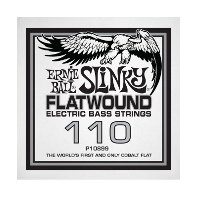 Corde simple pour basse électrique Ernie Ball .110 Slinky Flatwound
