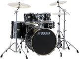 Yamaha - Stage Custom Birch 5-Piece Drum Kit (22,10,12,16,SD) with 600 Series Hardware - Raven Black