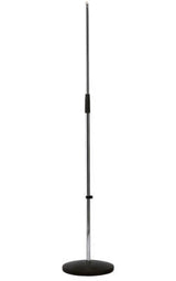 K & M Stands - Microphone Stand w/ Round Base - Chrome