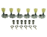 Kluson - Revolution Pearloid Locking 3+3 Chrome Tuners Set