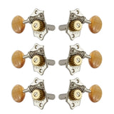 Grover - Horizontal Sta-Tite 18:1 Nickel Tuning Keys - Amber Buttons