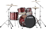 Yamaha - Rydeen 5-Piece Drum Kit (20,10,12,14,SD) with Hardware, Cymbals and Throne - Burgundy Glitter