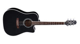 Takamine - Guitare électro-acoustique Dreadnought avec étui - Noir brillant