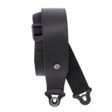 D'Addario - Sangle de guitare en cuir confort 2,5 pouces avec verrouillage automatique - Noire