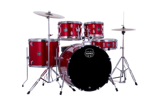 Mapex - Comet Batterie 5 pièces (22, 10, 12, 16, SD) avec cymbales et accessoires - Infrarouge