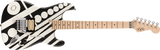 EVH - Striped Series Circles, Maple Fingerboard with Gigbag - White and Black
