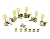 Kluson - Jeu de 3+3 mécaniques à boutons Keystone en nickel/perle