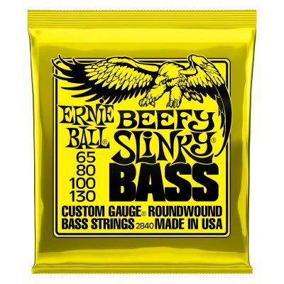 Cordes pour basse Ernie Ball Beefy Slinky 65-130