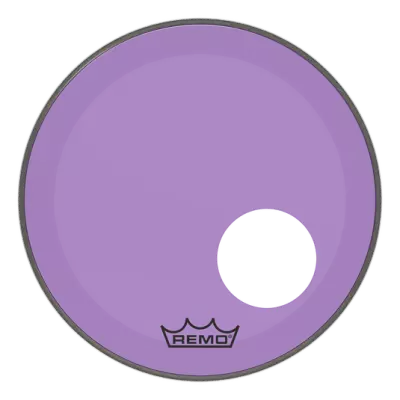 Remo - Powerstroke P3 Colortone Bass Drumhead w/ 5 Offset-Hole - Purple - 18