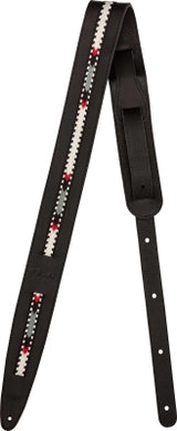 Sangle en cuir noir pour guitare acoustique Fender Paramount