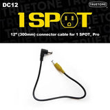 Truetone - 1 Spot 12-Inch Male R-Angle to Male Straight Power Adaptor Cable