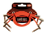 Câble plat Ernie Ball - Lot de 3 (12 pouces) - Rouge