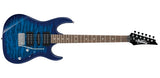 Ibanez - Guitare électrique Gio GRX70QA - Bleu transparent
