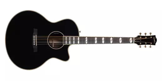 Godin Guitars - Connaisseur Mini-Jumbo Rosewood Acoustic Guitar - Black