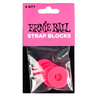 Ernie Ball - Blocs de sangle, lot de 4 - Rose